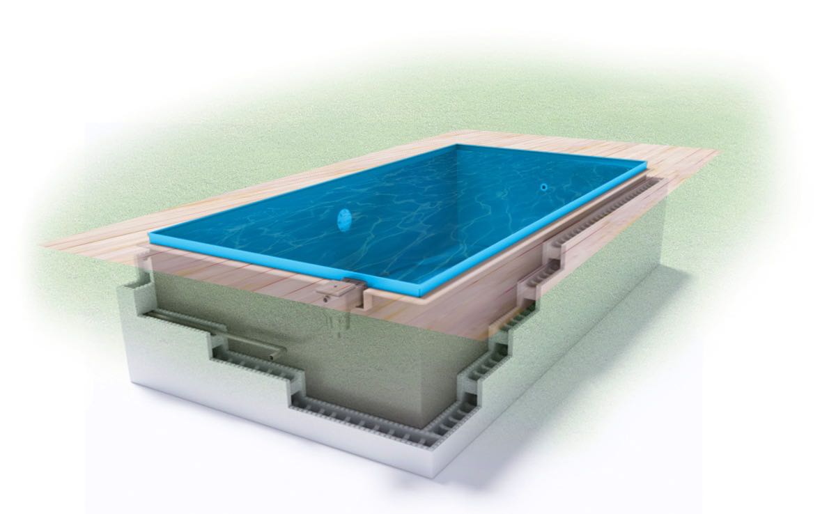 Pool mit Skimmer und Isolierung bei Swimmingpool 24